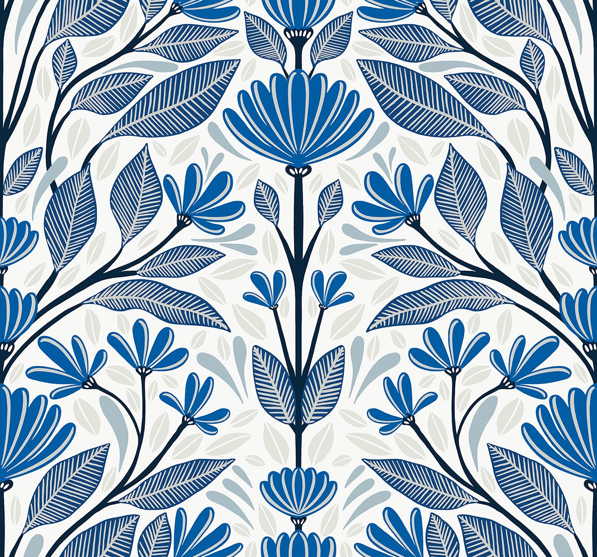 Painted Floral Wallpaper
