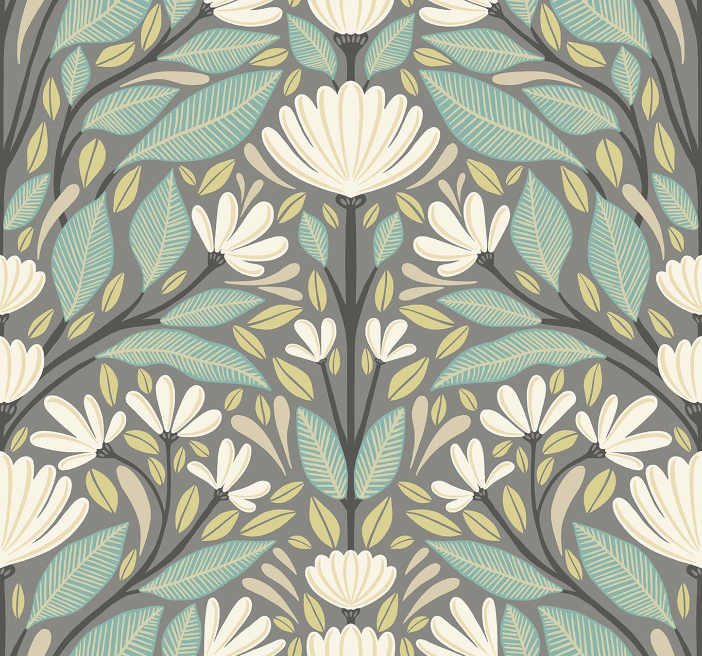 Painted Floral Wallpaper