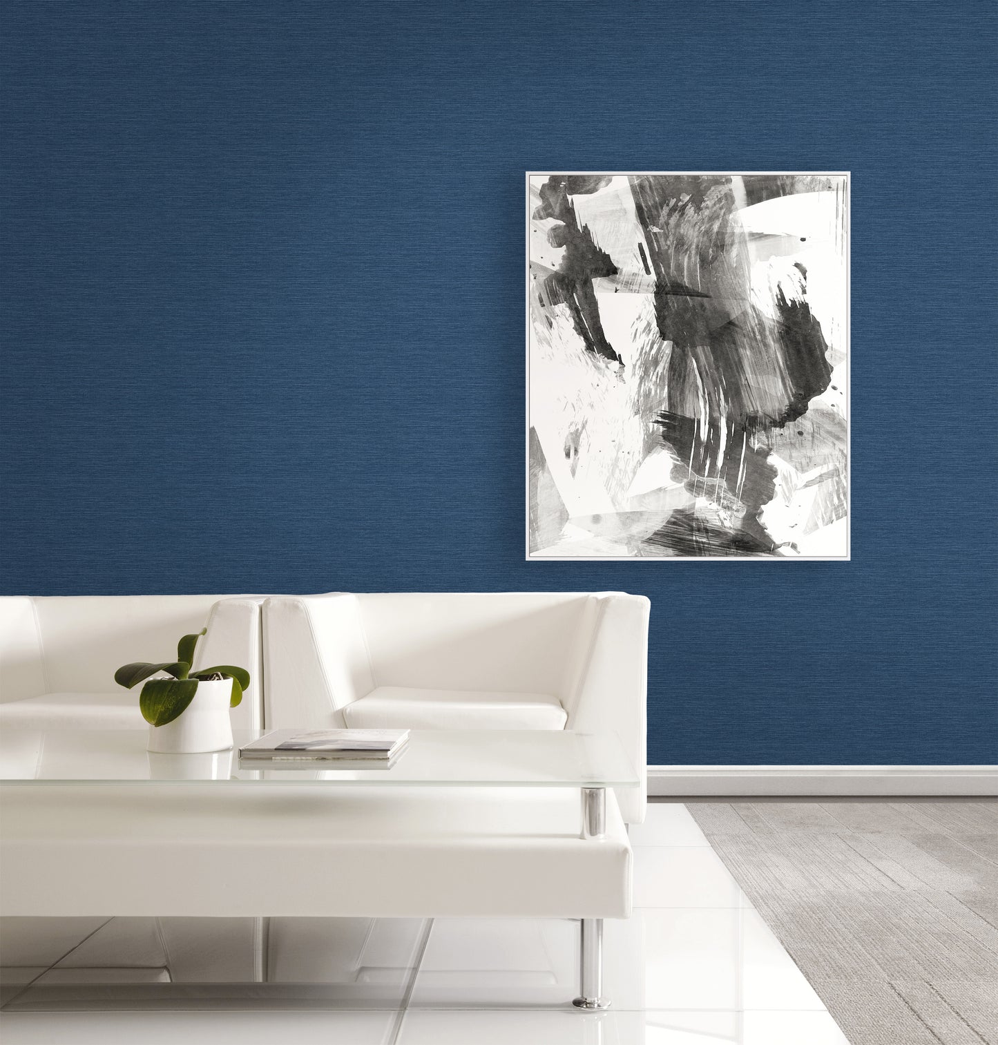 Grasscloth Effect Imitation Wallpaper