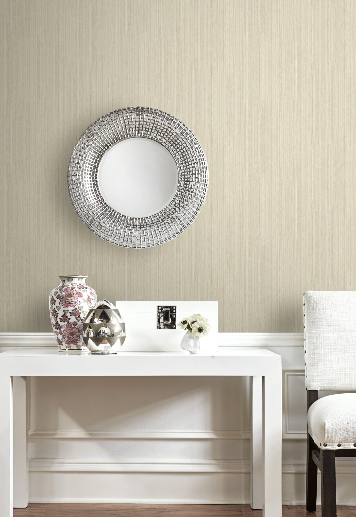Textile Effect Vertical Wallpaper