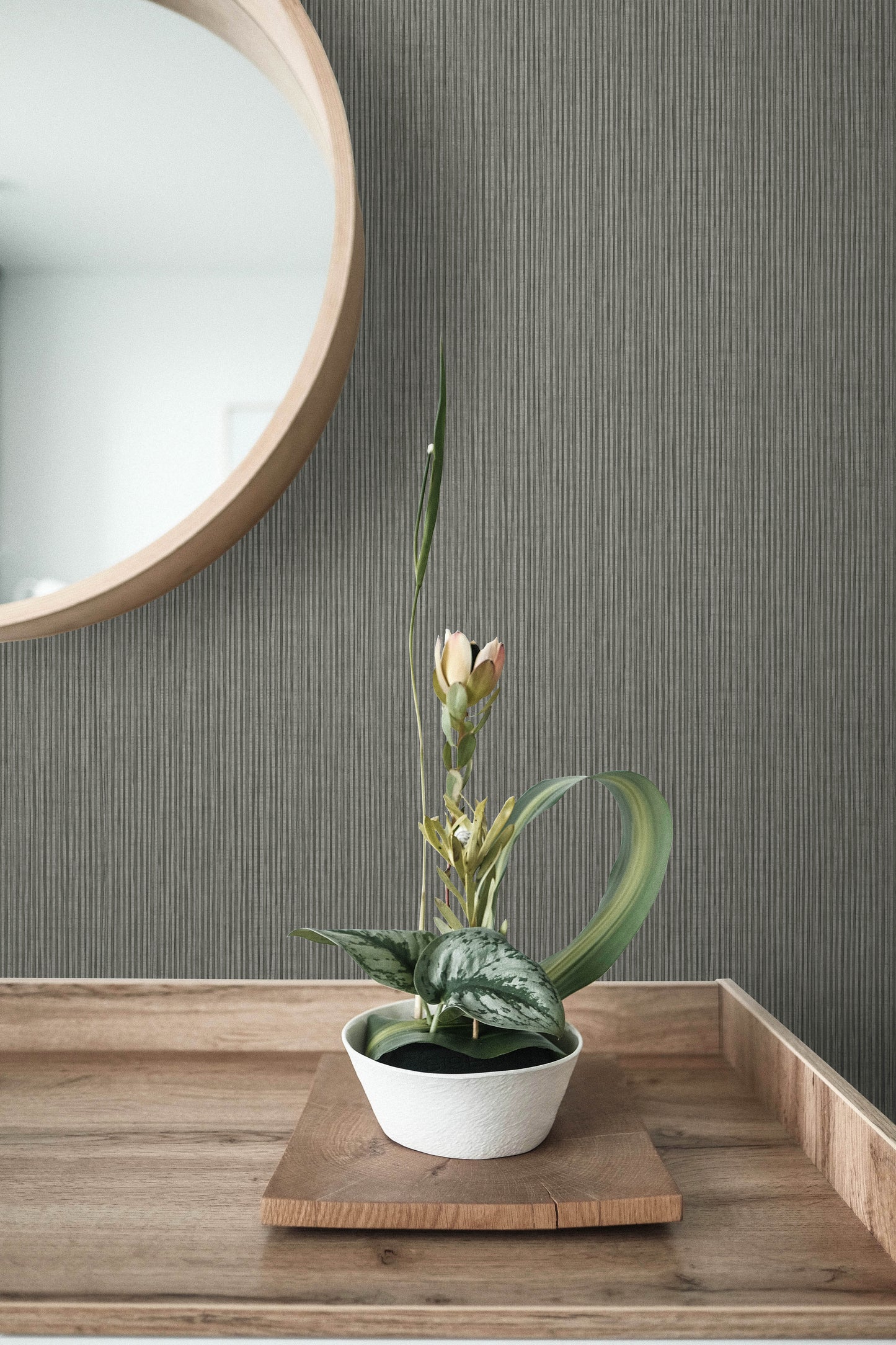 Strie Velvet Imitation Wallpaper