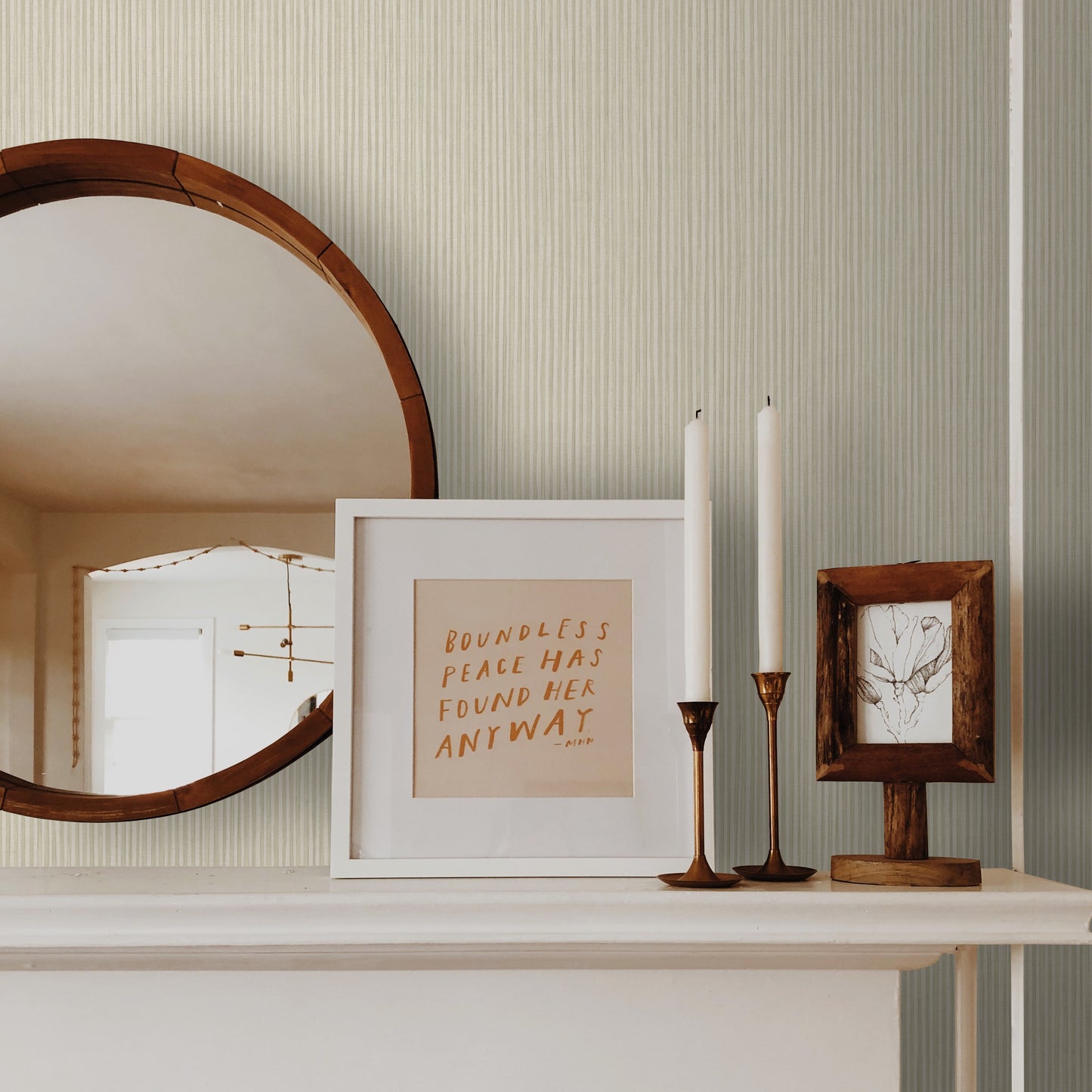 Strie Velvet Imitation Wallpaper