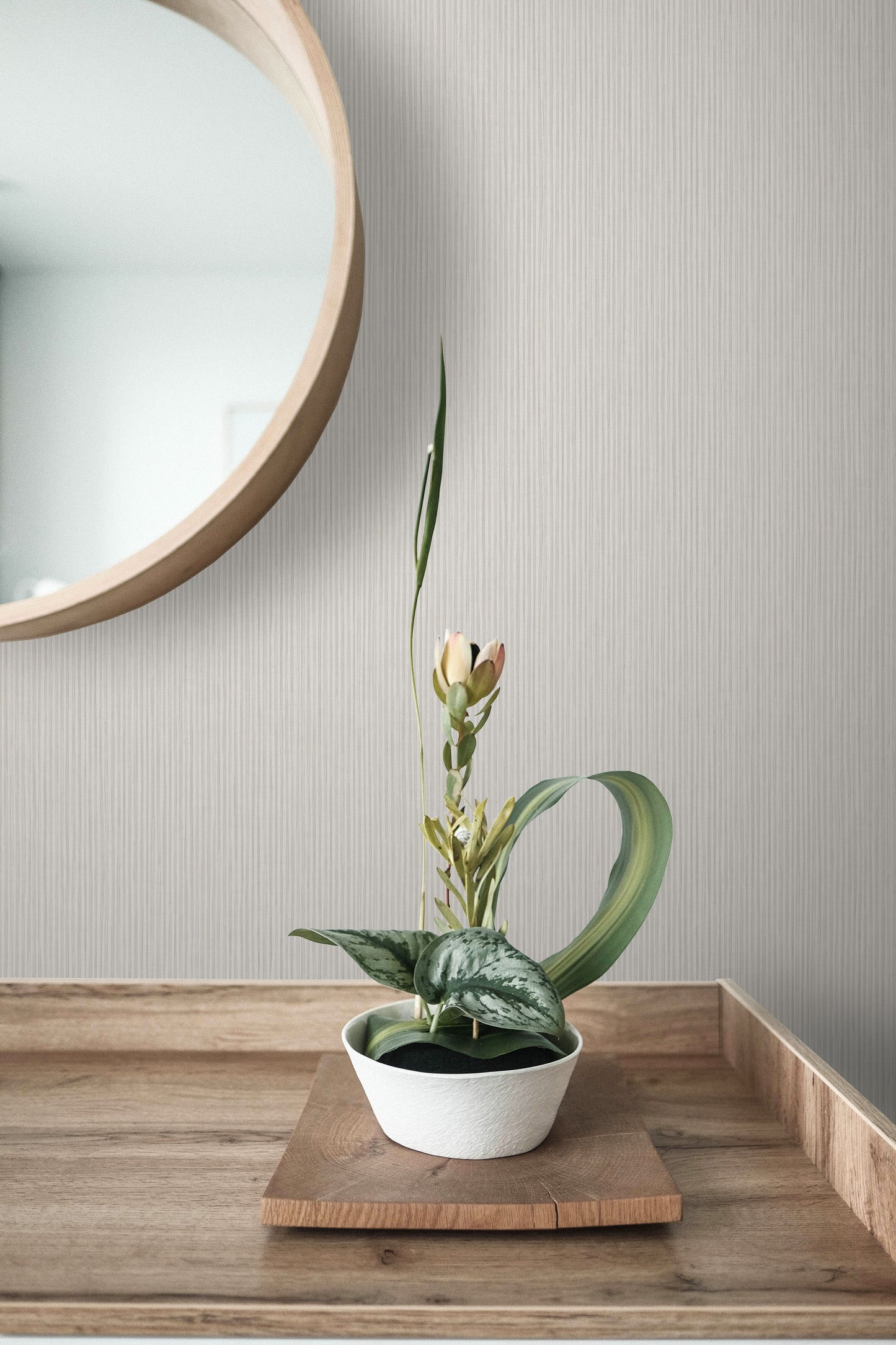 Strie Velvet Imitation Wallpaper