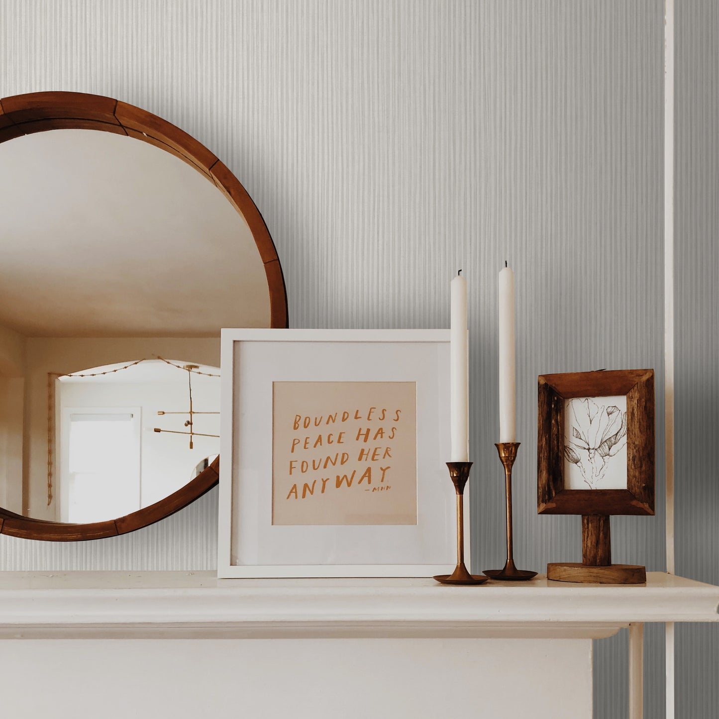 Strie Velvet Imitation Wallpaper