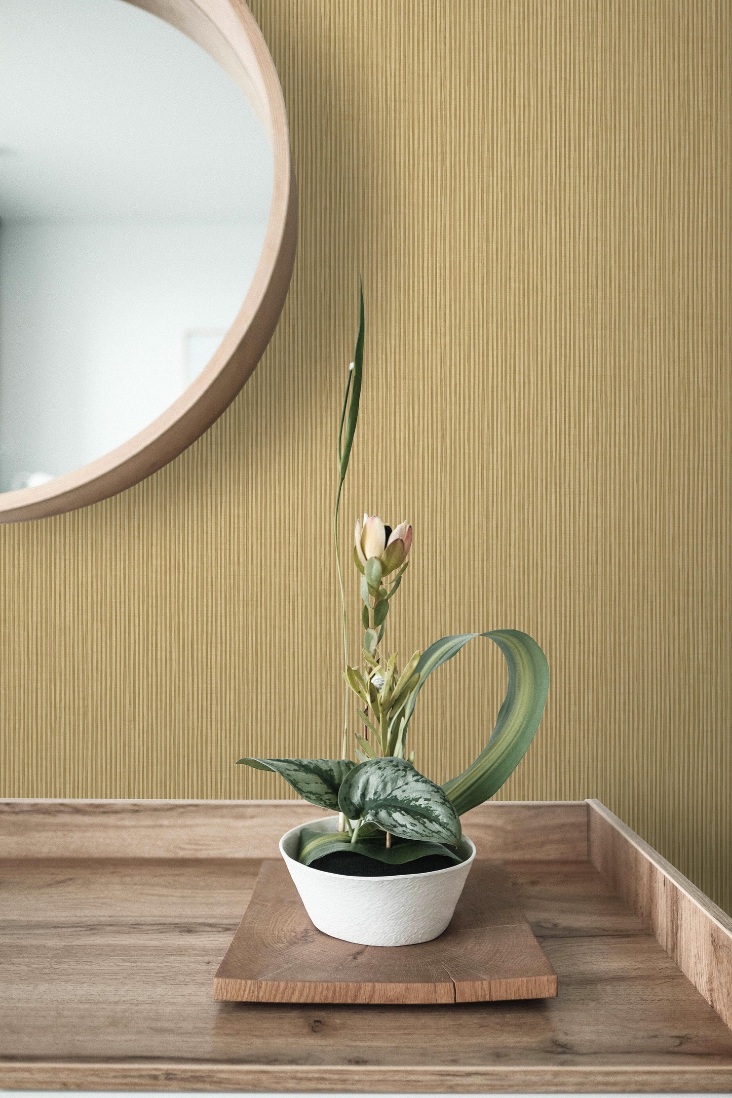 Strie Velvet Imitation Wallpaper
