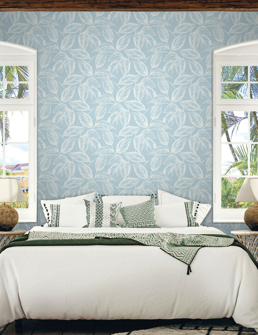 Sketched Leaves Wallpaper