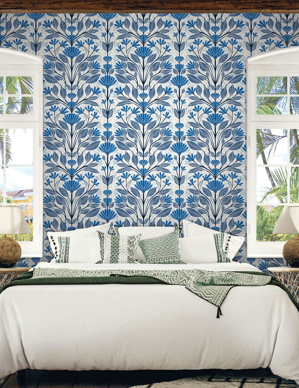 Painted Floral Wallpaper
