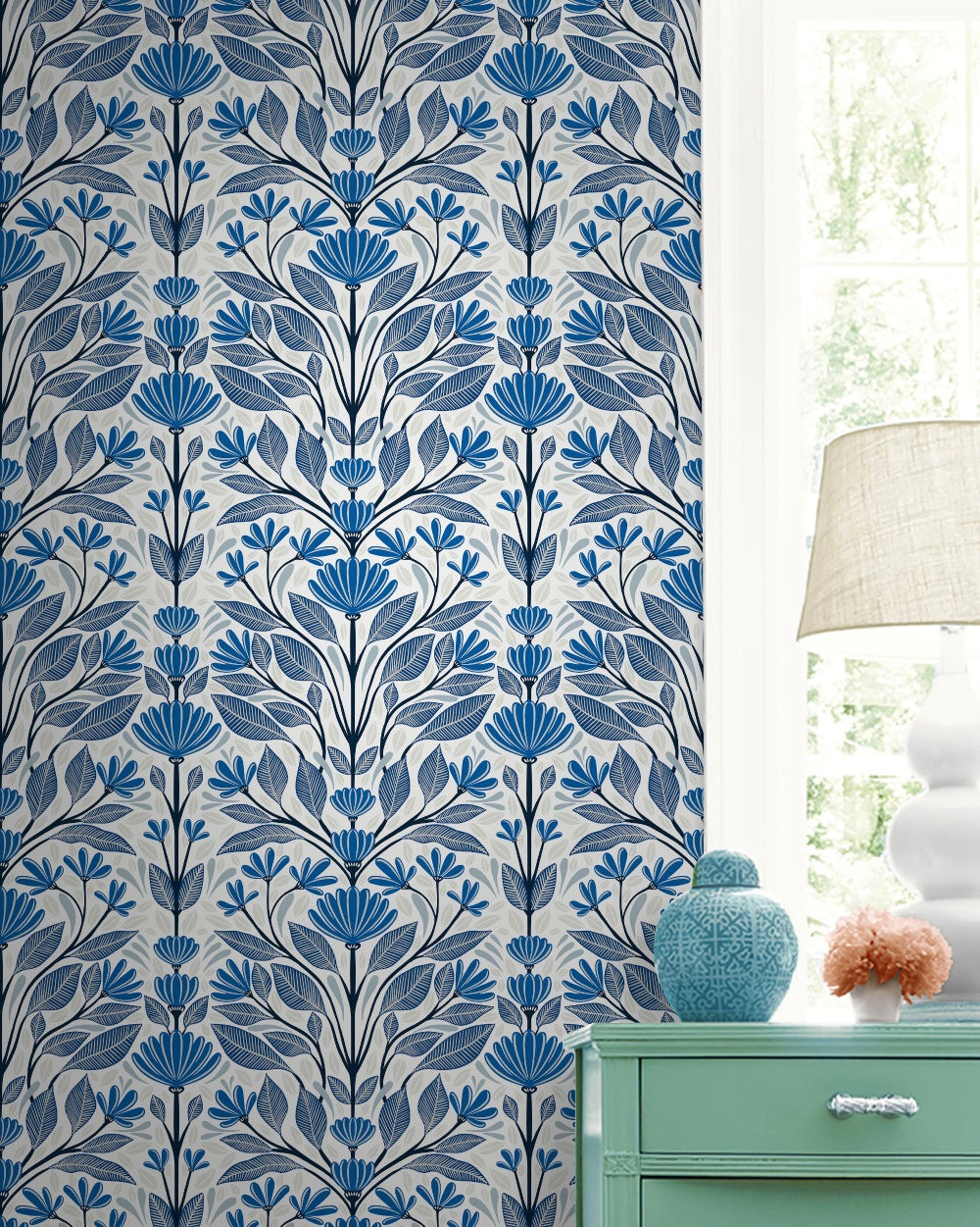 Painted Floral Wallpaper