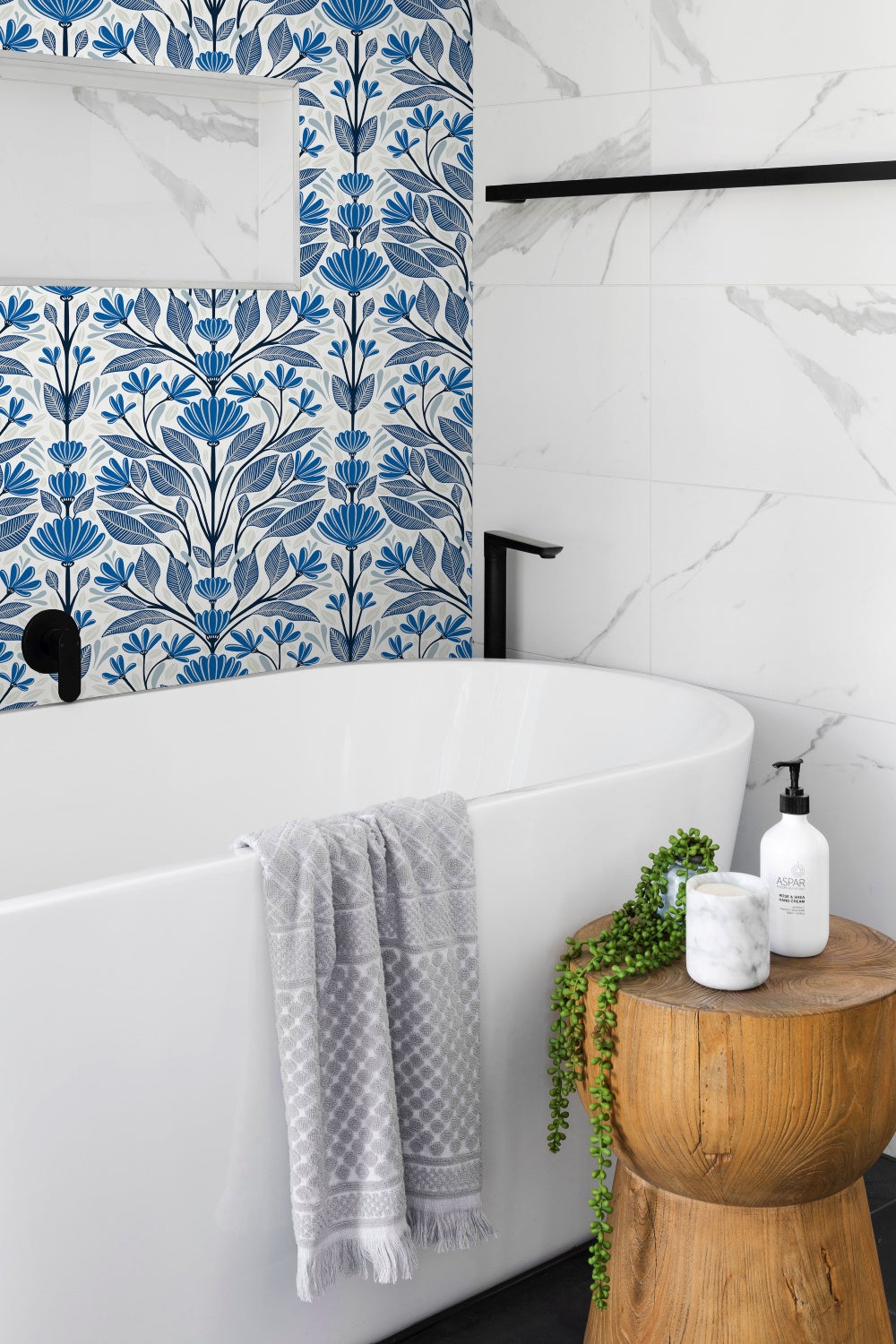 Painted Floral Wallpaper