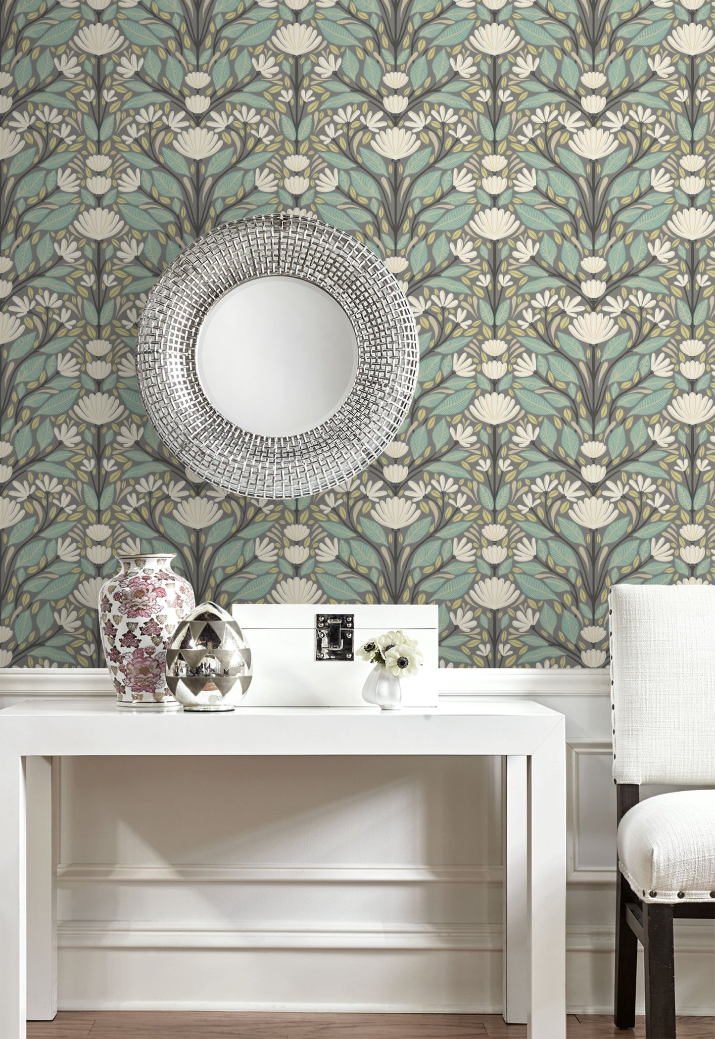 Painted Floral Wallpaper