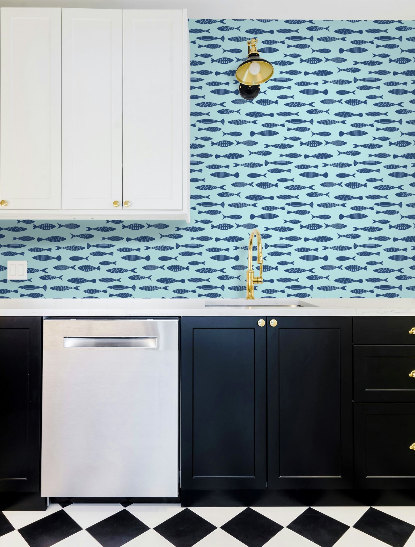 Painted Fish Wallpaper