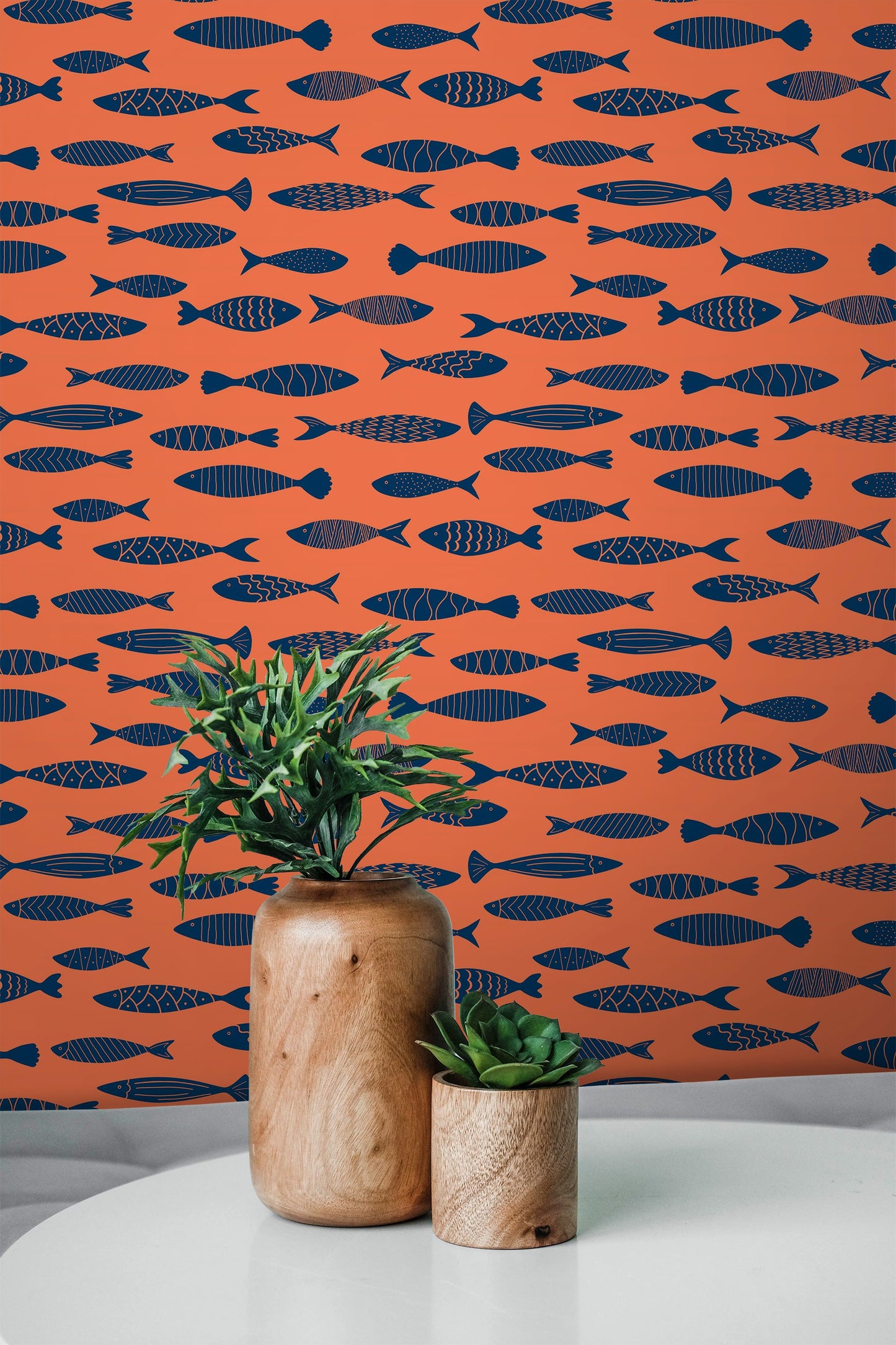 Painted Fish Wallpaper