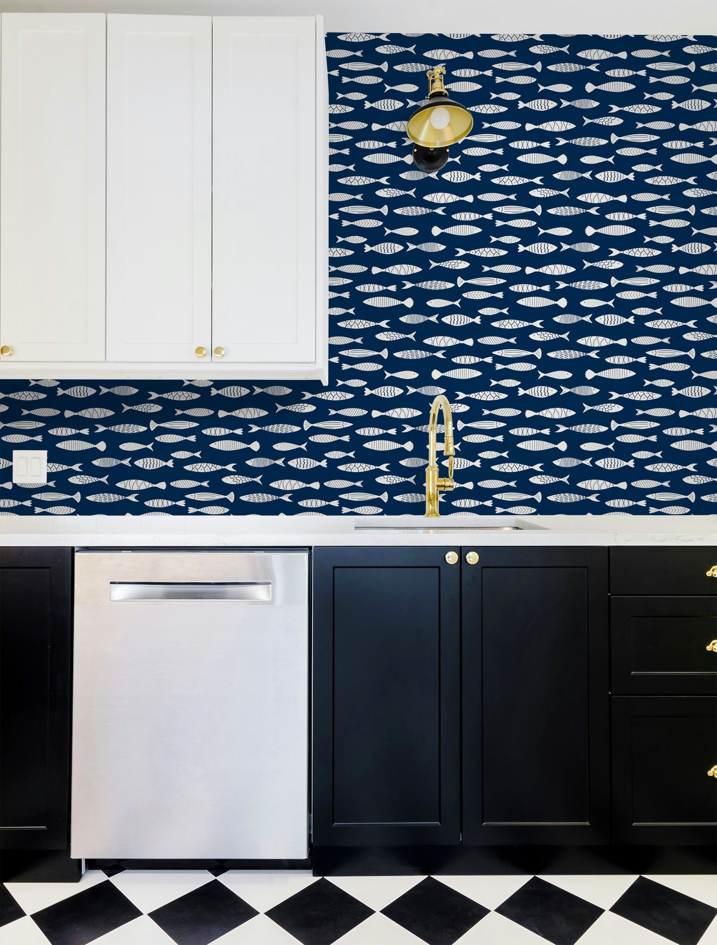 Painted Fish Wallpaper