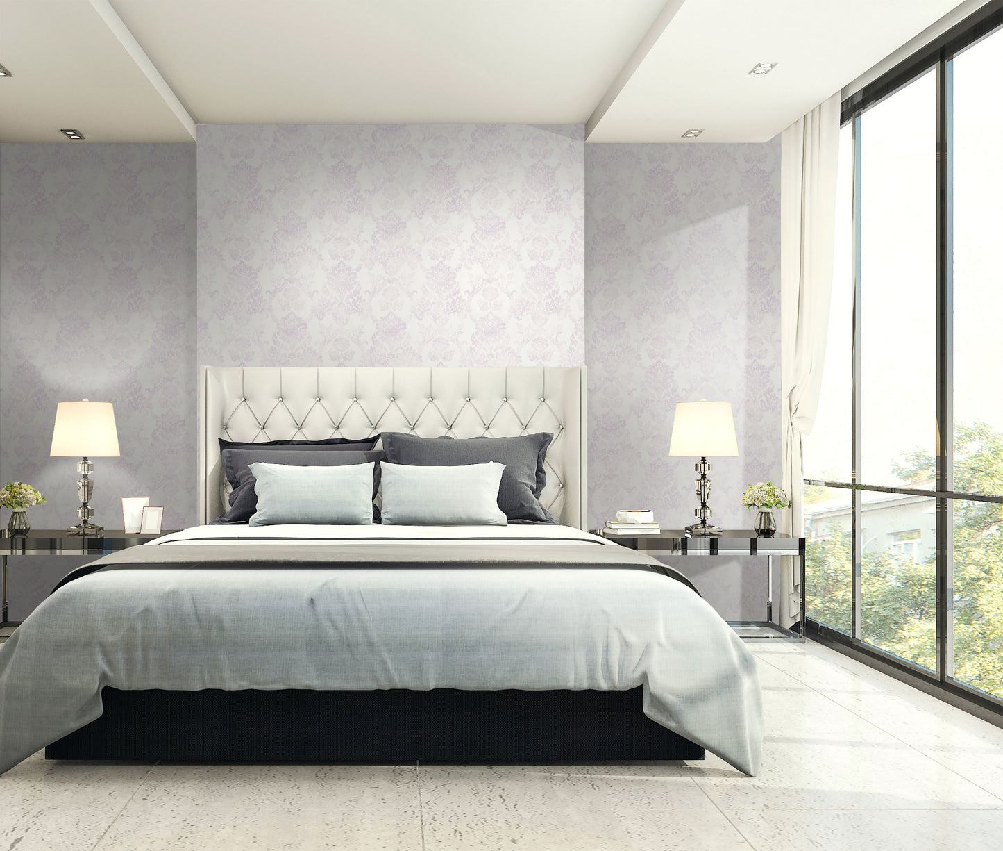French Damask Wallpaper
