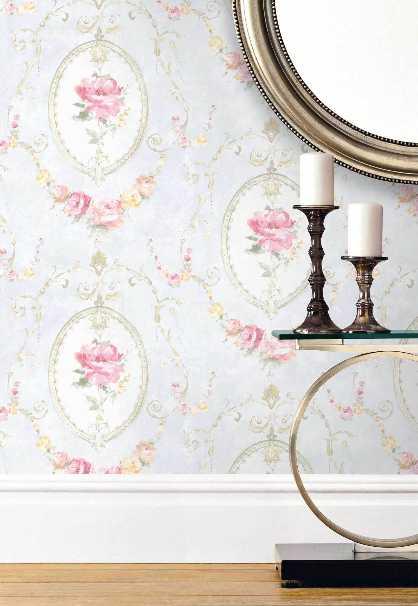 Medallion Flower Wallpaper