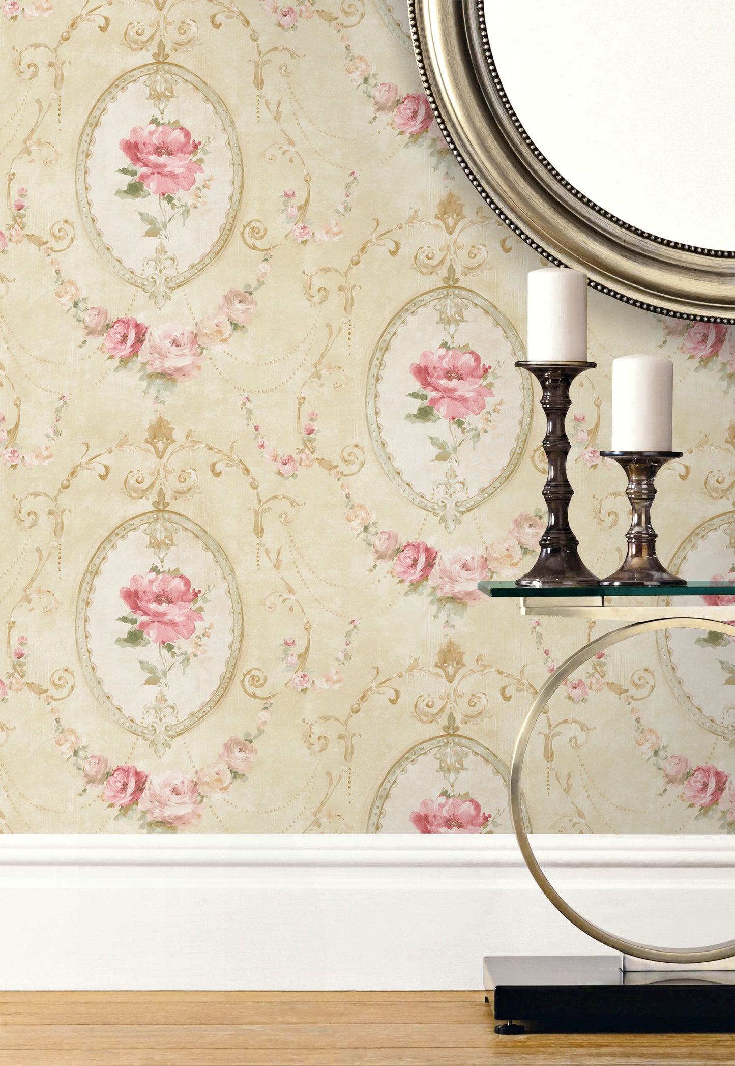 Medallion Flower Wallpaper