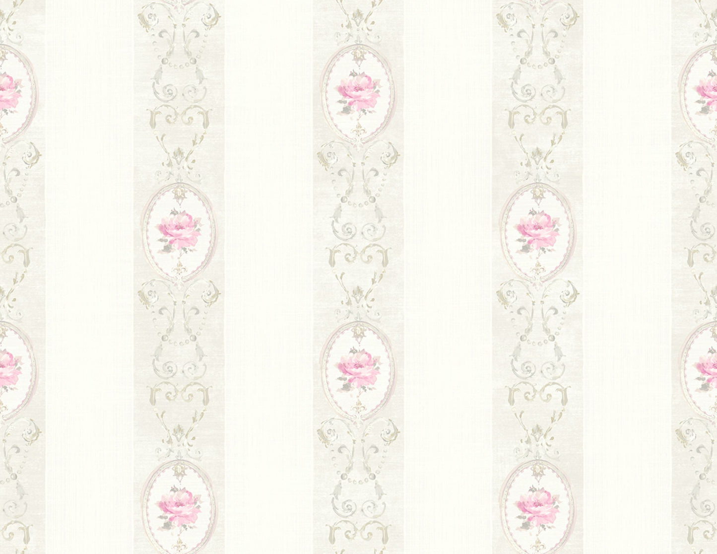 Flower Stripe Wallpaper