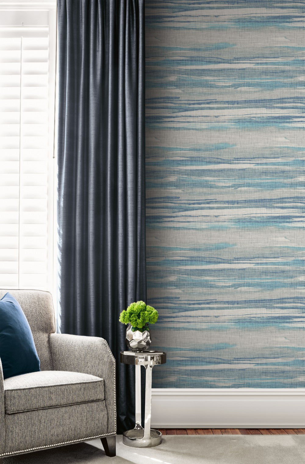 Grasscloth Waves Wallpaper
