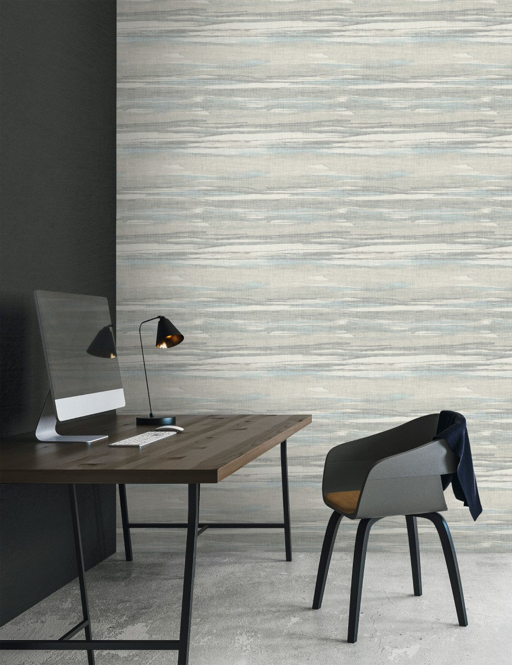 Grasscloth Waves Wallpaper