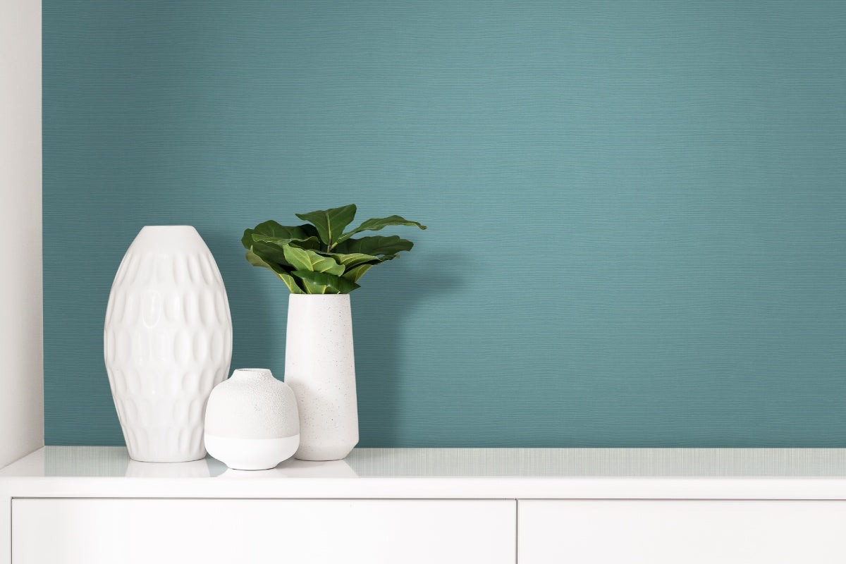 Thin Grasscloth Effect Wallpaper
