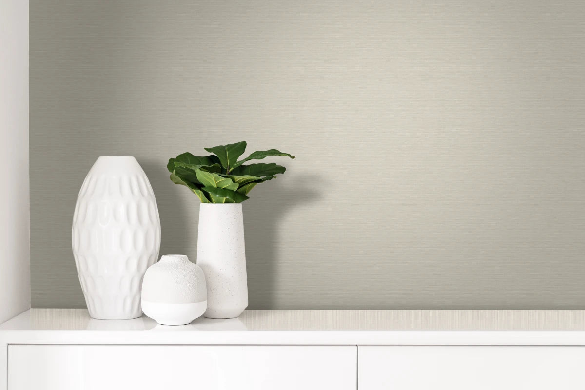 Grasscloth Replication Wallpaper