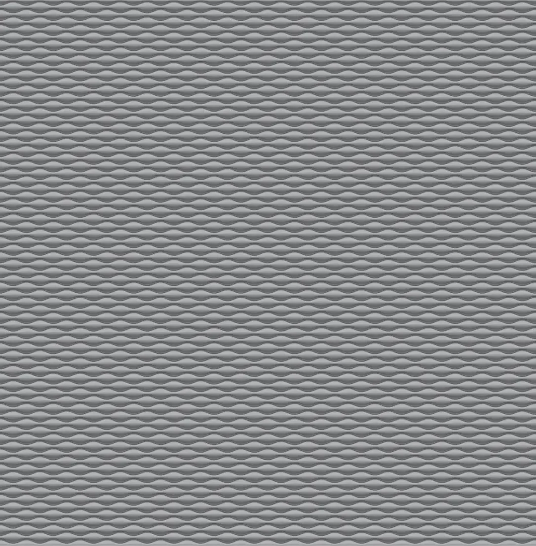 3D Geometric Wallpaper features a seamless, textured design with repeating gray, oval-shaped waves.