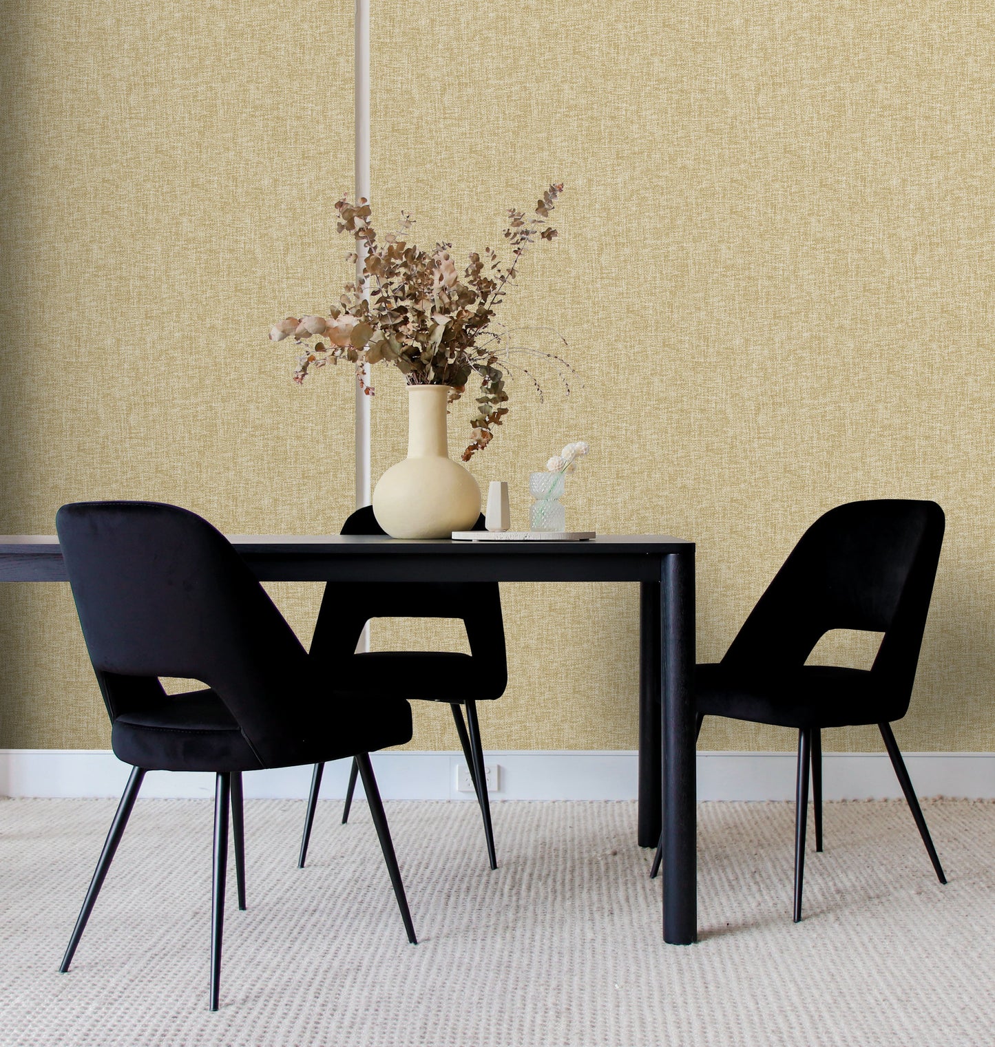 Textile Plain Linen Wallpaper