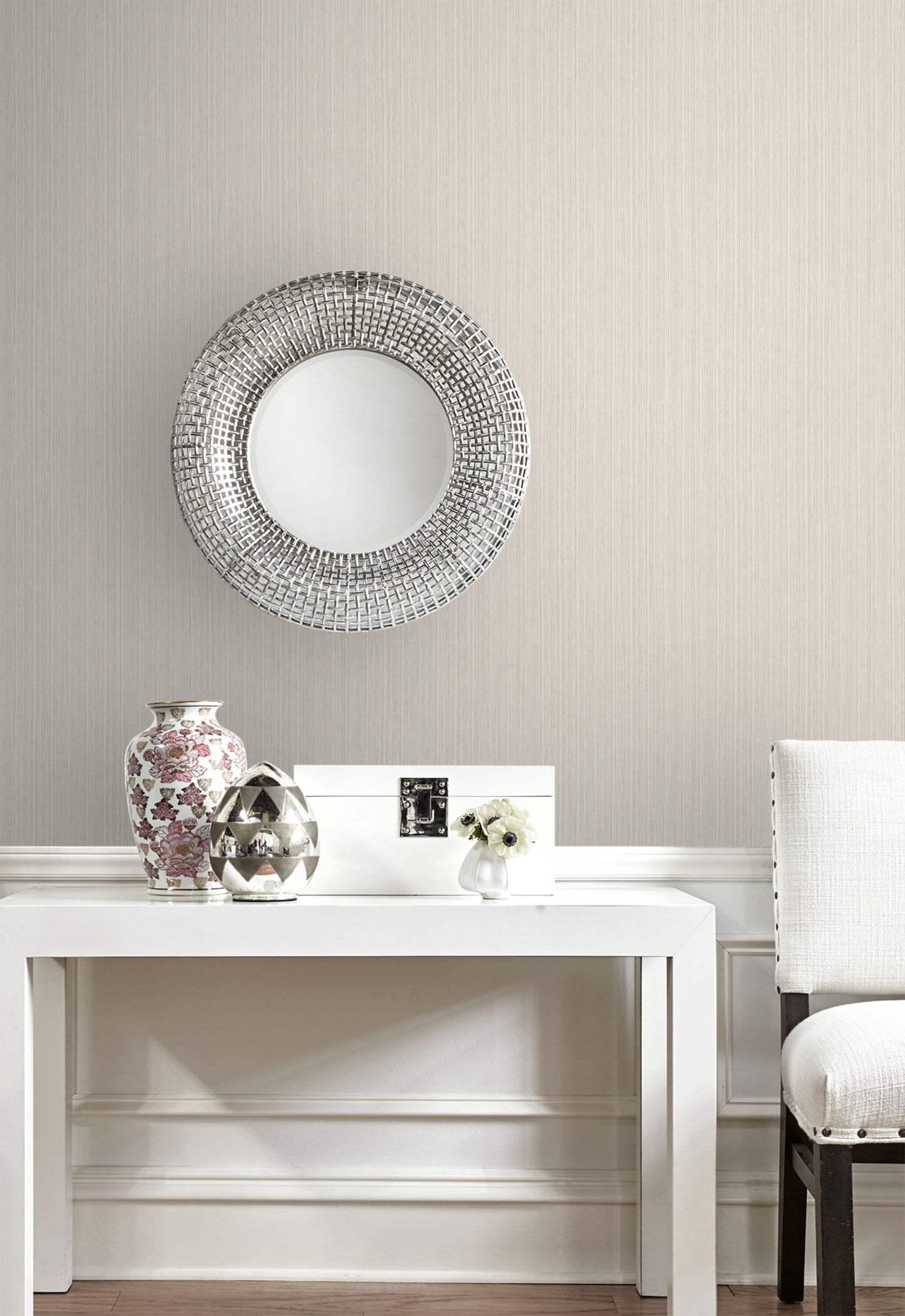 Textile Effect Vertical Wallpaper
