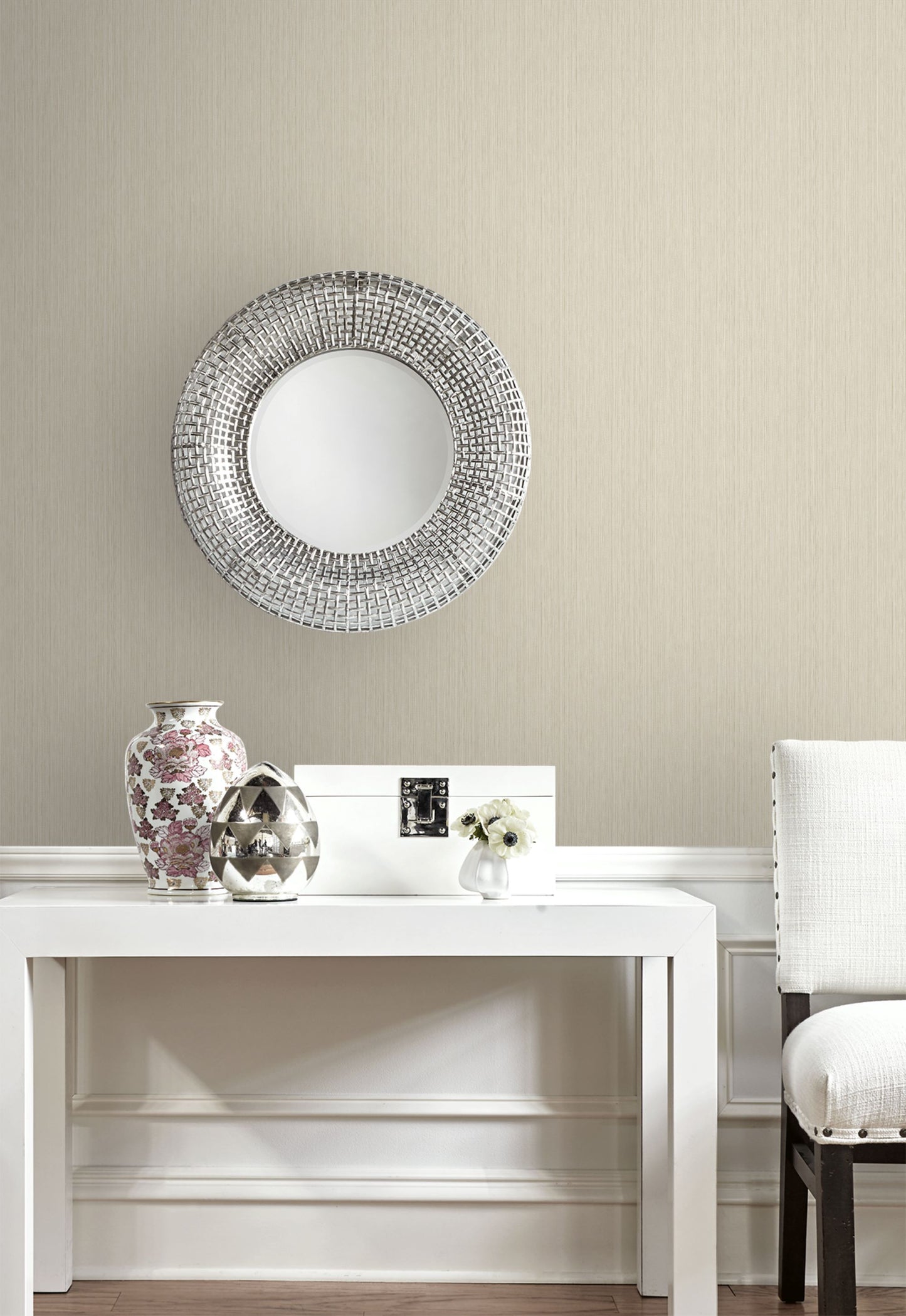 Textile Effect Vertical Wallpaper