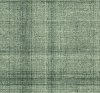 Textured Plaid Commercial Vinyl offers a green fabric with a subtle plaid pattern and visible woven threads.