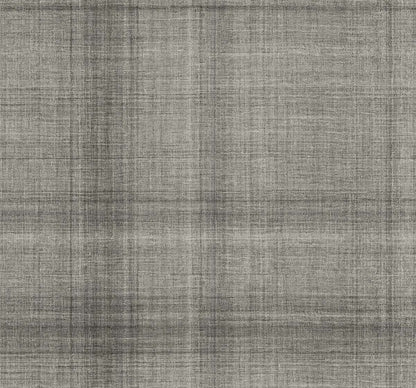 Textured Plaid Commercial Vinyl in gray features a subtle crisscross pattern like woven linen or plaid.