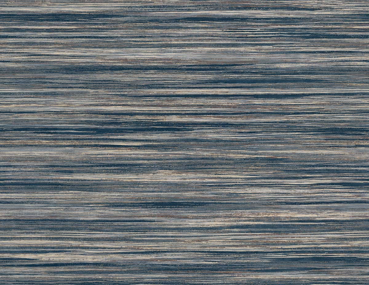Faux Grasscloth Commercial Vinyl features blue and gray texture—ideal durable wallpaper for modern living spaces.