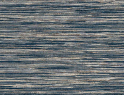 Faux Grasscloth Commercial Vinyl features blue and gray texture—ideal durable wallpaper for modern living spaces.