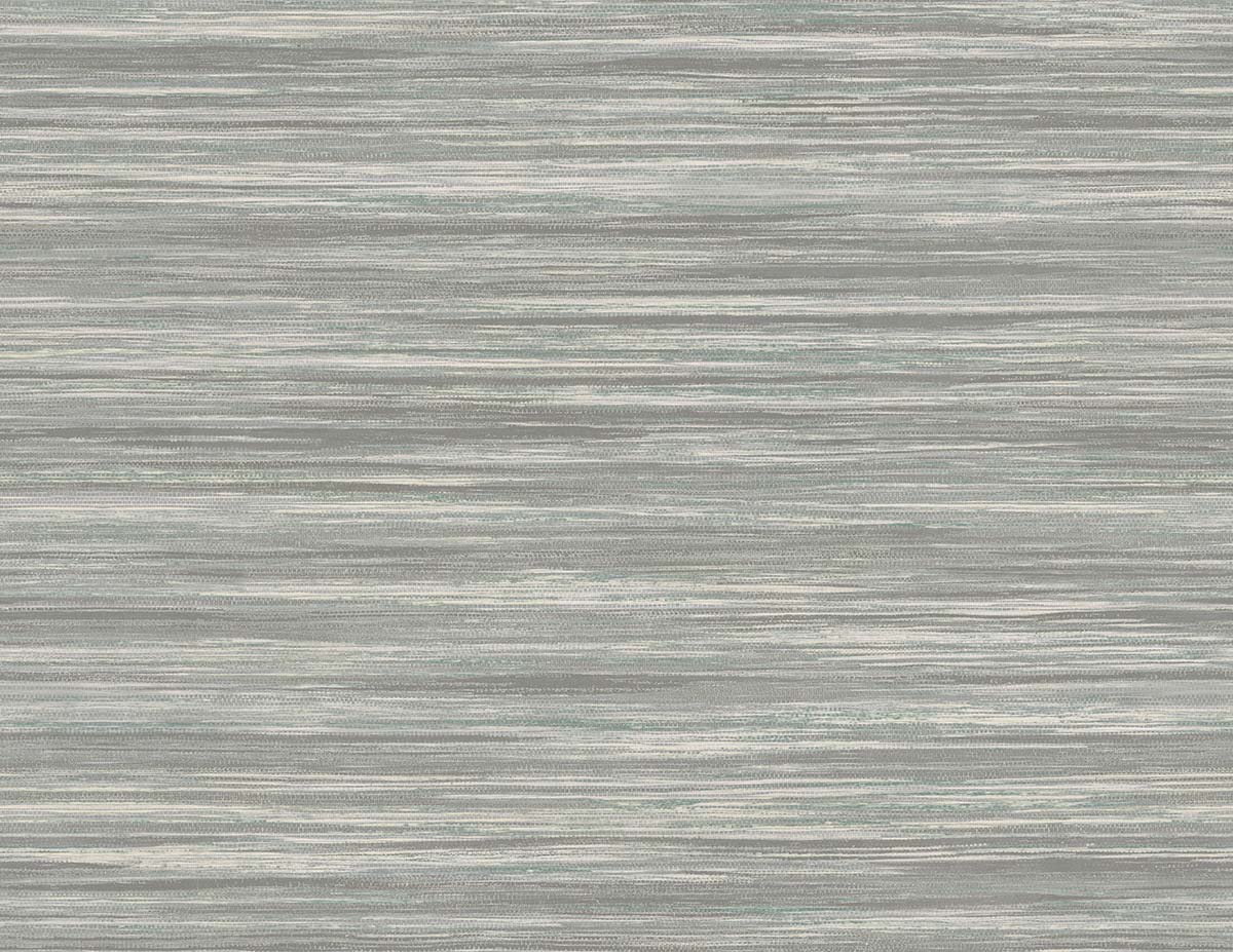 Faux Grasscloth Commercial Vinyl: Gray textured wallpaper with horizontal streaks, modern and highly durable.