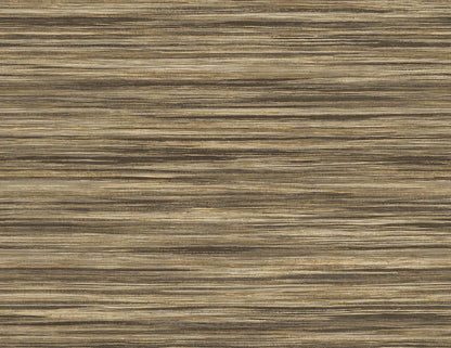Faux Grasscloth Commercial Vinyl: brown and beige horizontal streaked embossed wallpaper for modern living spaces.