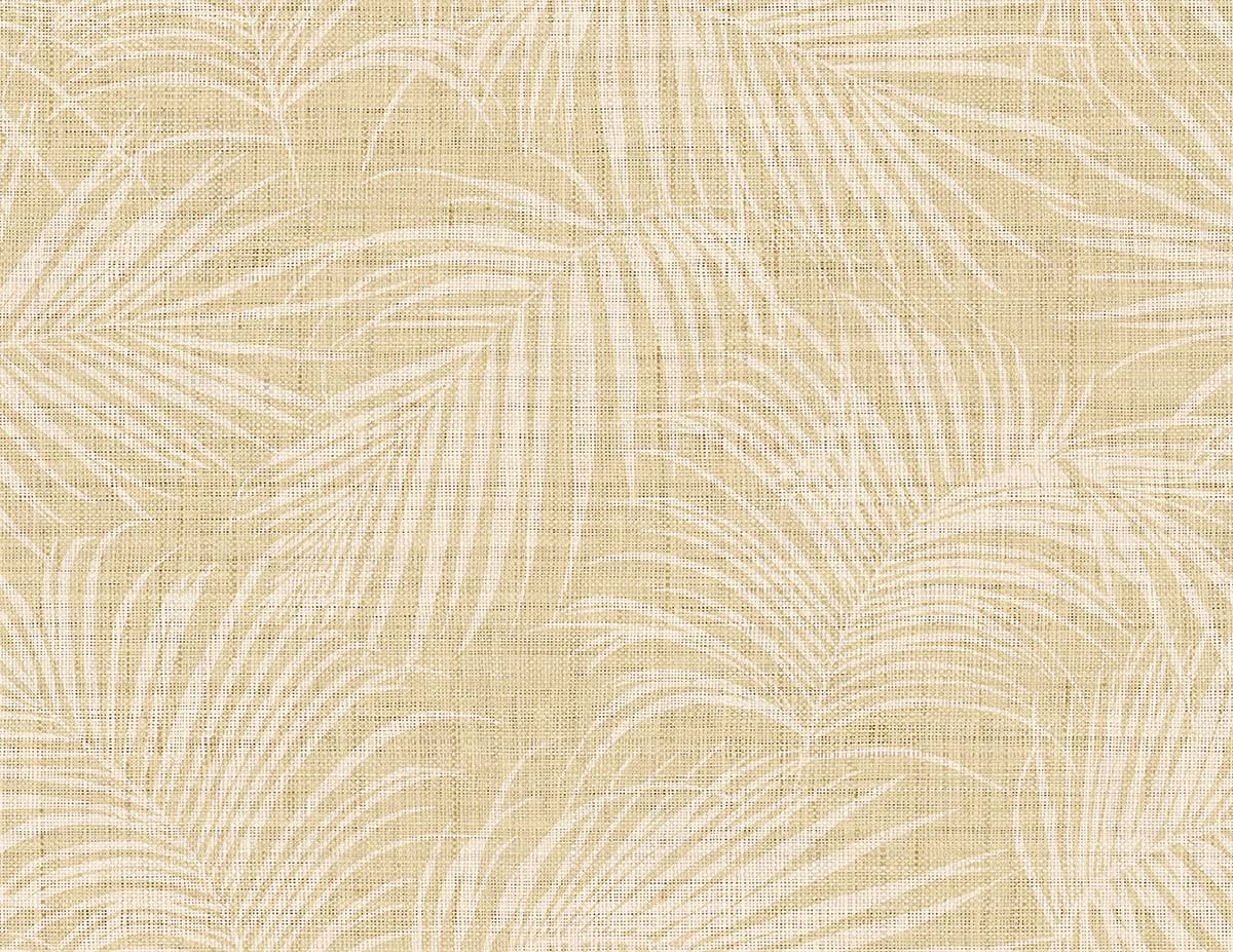 Palm Grassland Commercial Vinyl features a beige backdrop with a subtle, textured palm leaf botanical print.