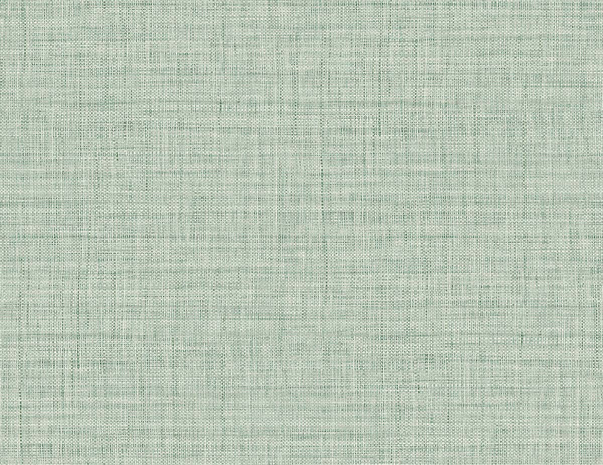 Faux Weave Commercial Vinyl: Light gray embossed wallpaper with subtle woven pattern, ideal for modern spaces.