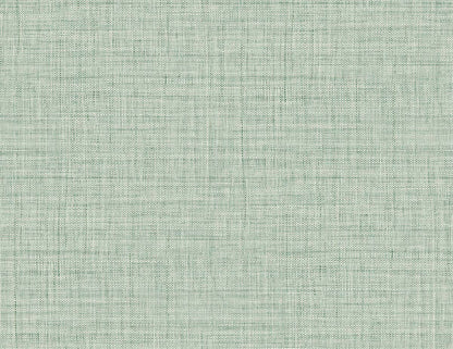 Faux Weave Commercial Vinyl: Light gray embossed wallpaper with subtle woven pattern, ideal for modern spaces.