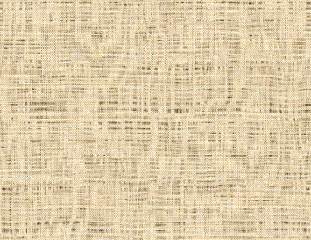 Faux Weave Commercial Vinyl: Beige linen-look vinyl wallpaper with subtle woven texture, perfect for modern spaces.