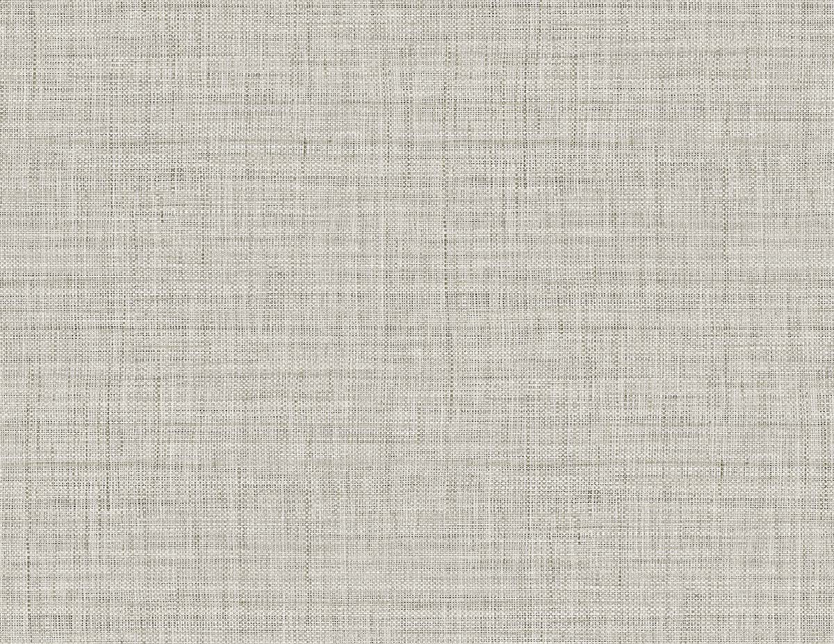 Faux Weave Commercial Vinyl: light gray linen look with subtle weave—perfect embossed wallpaper for modern spaces.