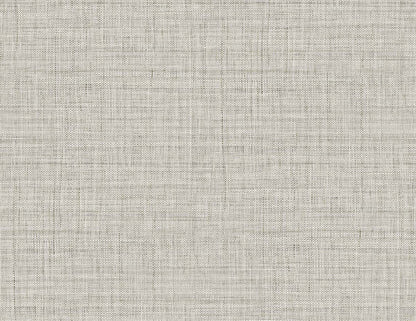 Faux Weave Commercial Vinyl: light gray linen look with subtle weave—perfect embossed wallpaper for modern spaces.