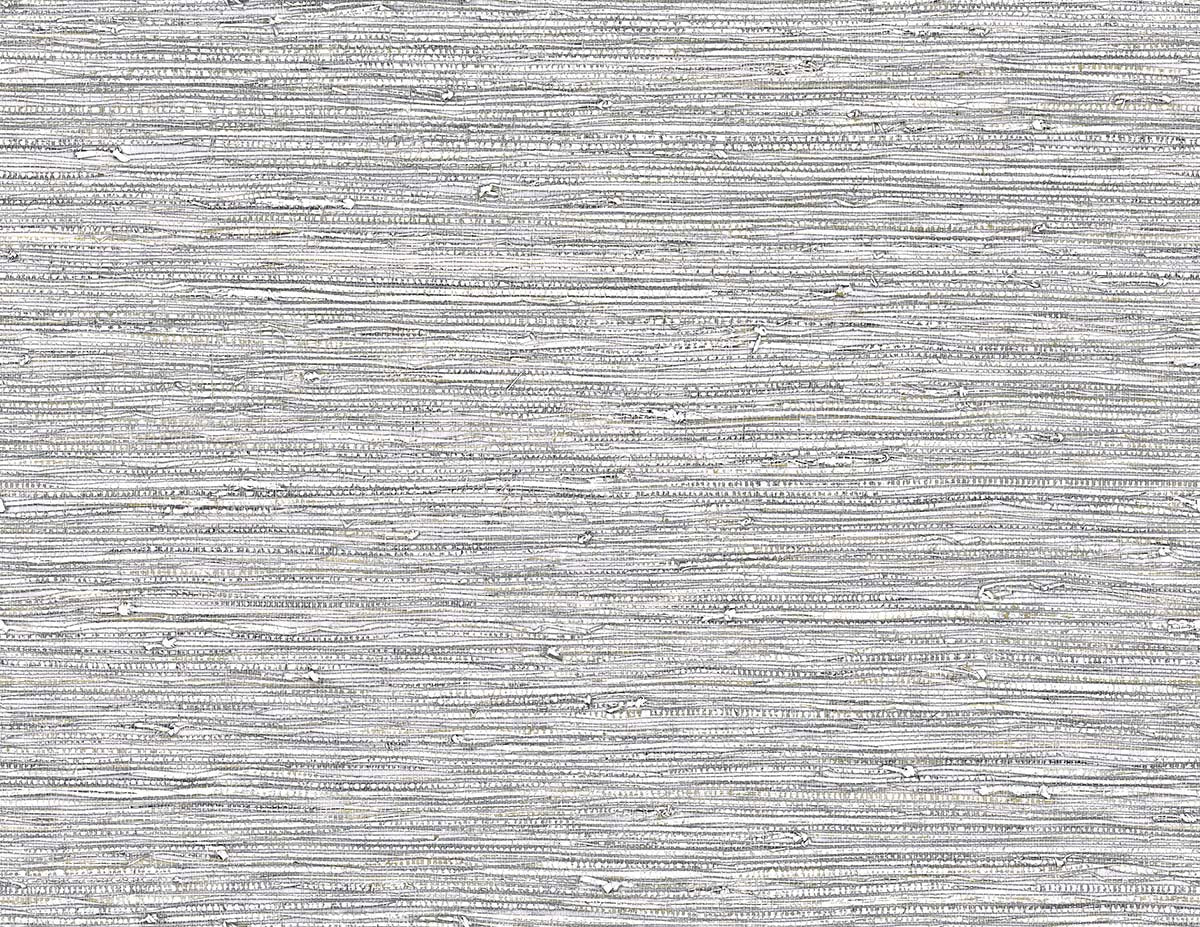 Texture Grasscloth Effect Commercial Vinyl wallpaper features embossed silver and gray stripes for a modern look.