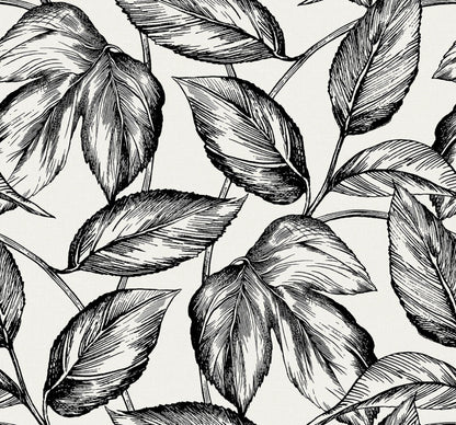 Sketched Leaves Wallpaper