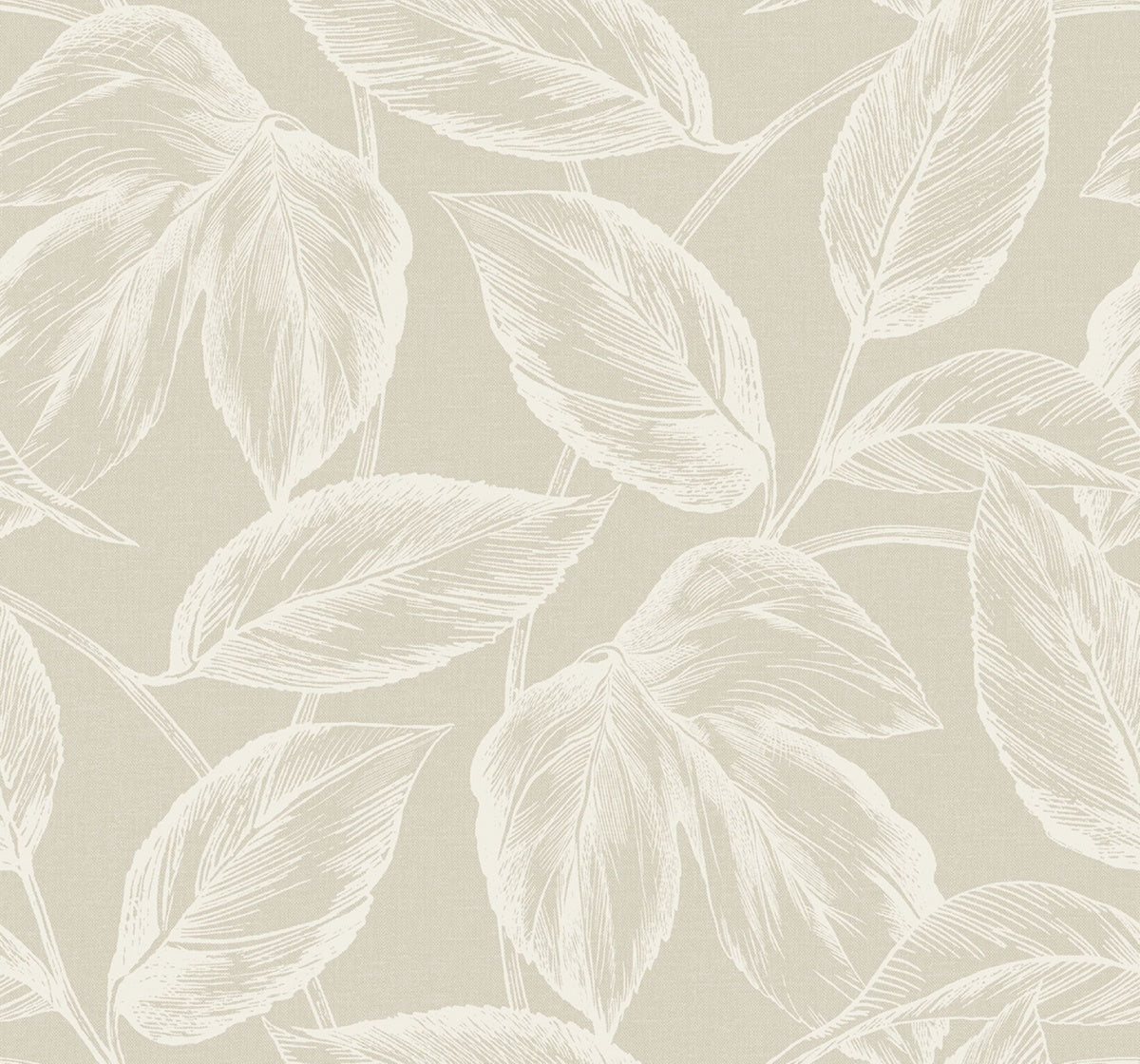 Sketched Leaves Wallpaper
