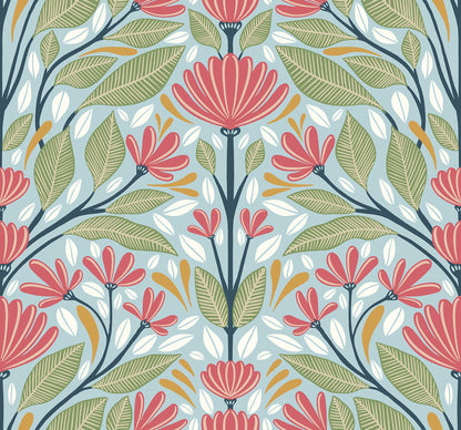 Painted Floral Wallpaper
