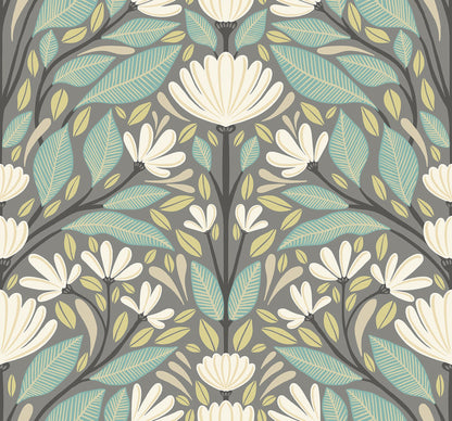 Painted Floral Wallpaper