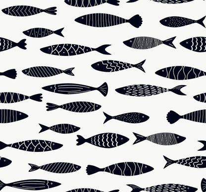 Painted Fish Wallpaper