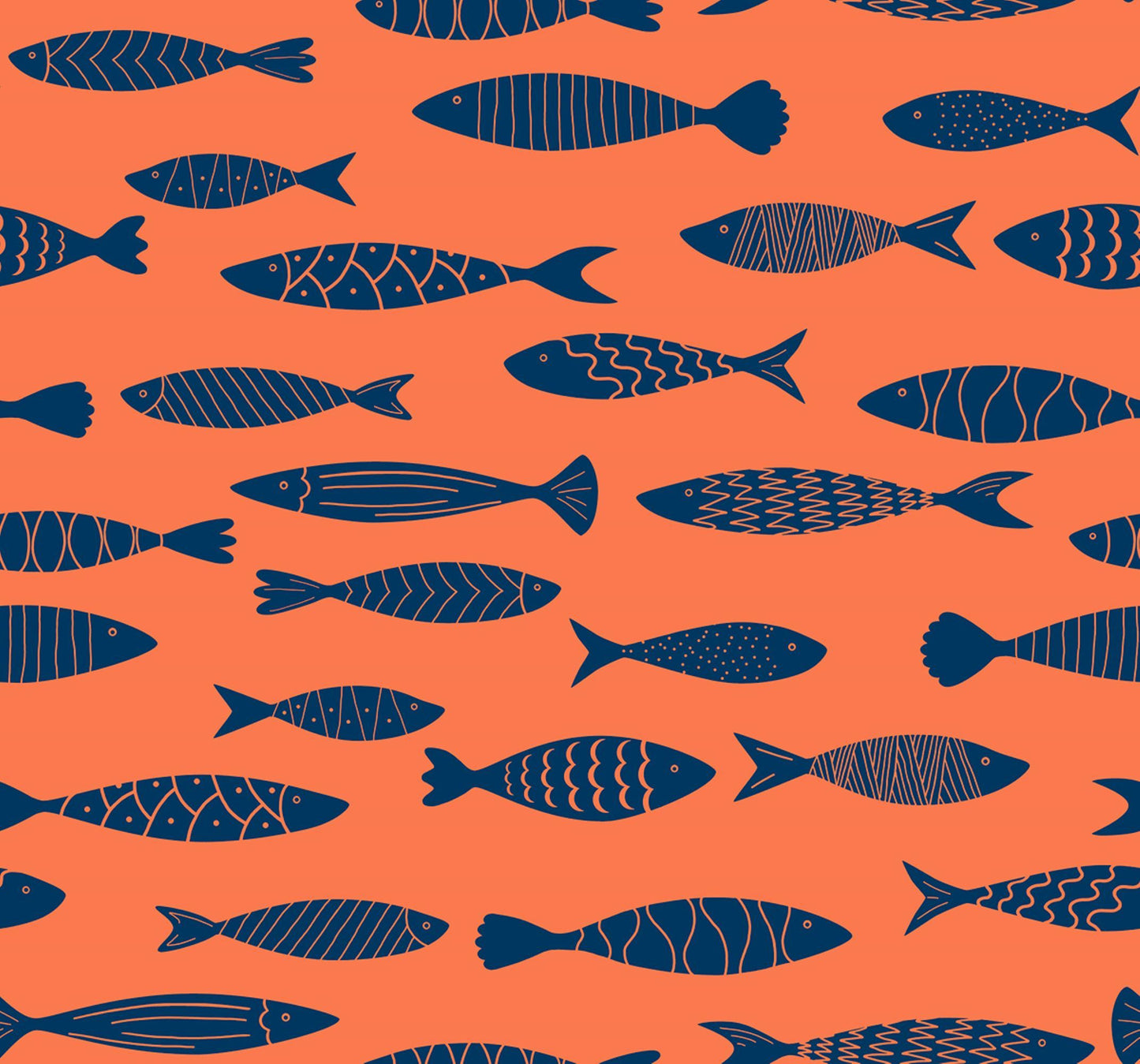 Painted Fish Wallpaper