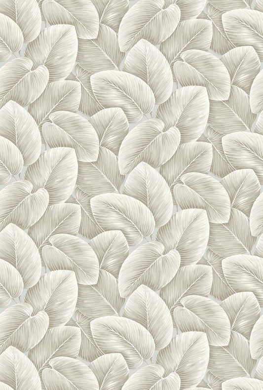 Gray Leafy Murals close-up.
