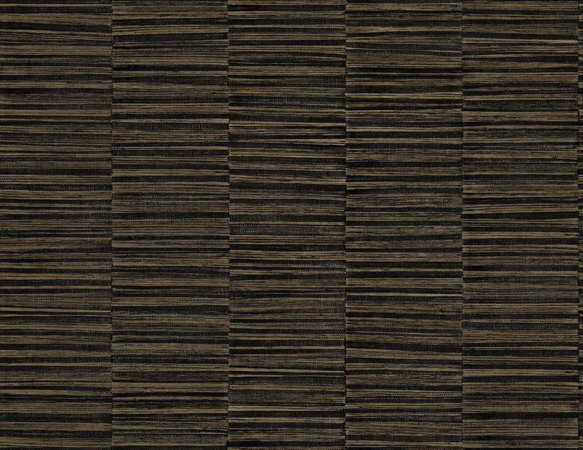 Industrial Grasscloth Stripe Commercial Vinyl: dark brown embossed wallpaper with woven grid-like pattern.